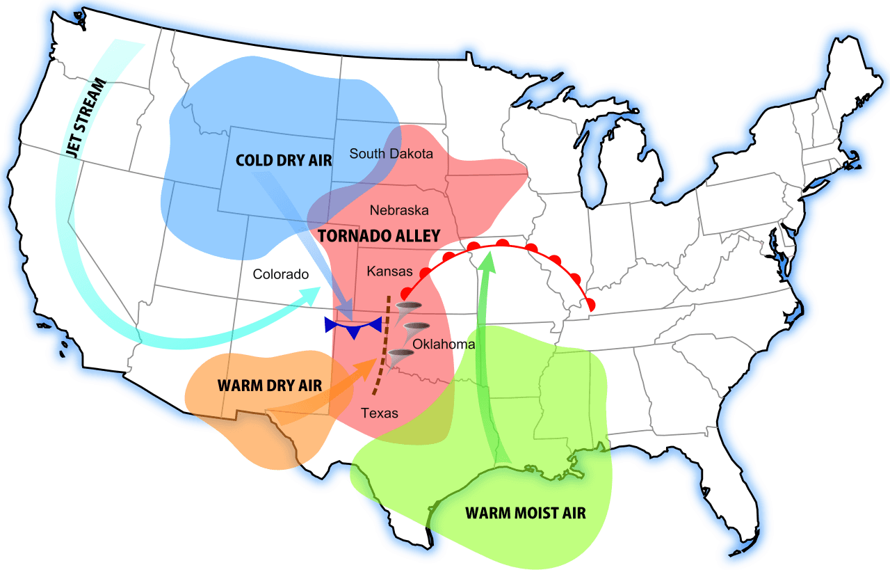 Tornado Alley Map